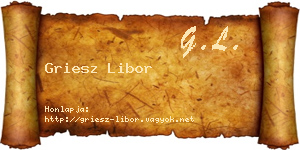 Griesz Libor névjegykártya